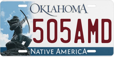 OK license plate 505AMD