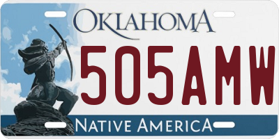 OK license plate 505AMW