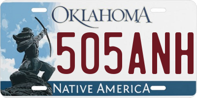 OK license plate 505ANH