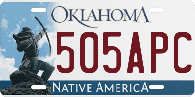 OK license plate 505APC