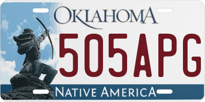 OK license plate 505APG