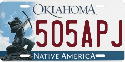 OK license plate 505APJ