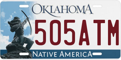 OK license plate 505ATM