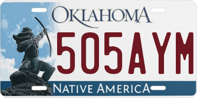 OK license plate 505AYM