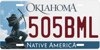 OK license plate 505BML