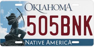 OK license plate 505BNK