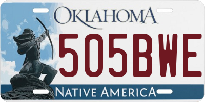 OK license plate 505BWE