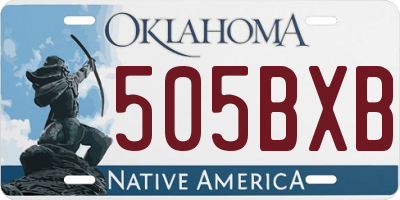 OK license plate 505BXB