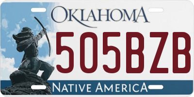 OK license plate 505BZB