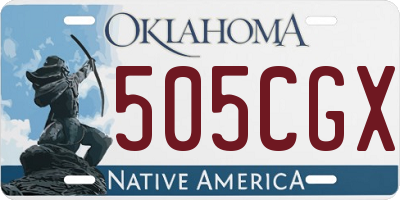 OK license plate 505CGX