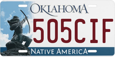 OK license plate 505CIF