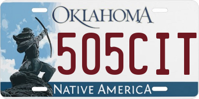 OK license plate 505CIT