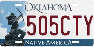 OK license plate 505CTY