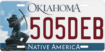 OK license plate 505DEB