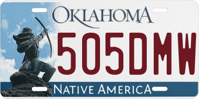 OK license plate 505DMW