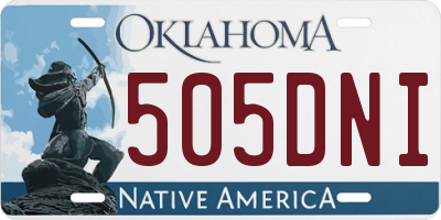 OK license plate 505DNI