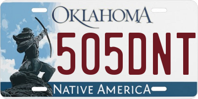 OK license plate 505DNT