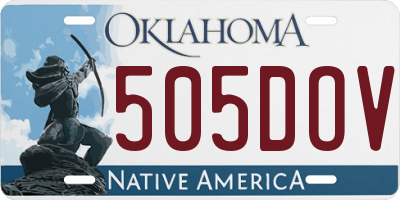 OK license plate 505DOV