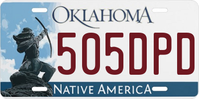 OK license plate 505DPD