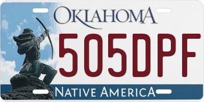 OK license plate 505DPF