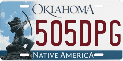 OK license plate 505DPG
