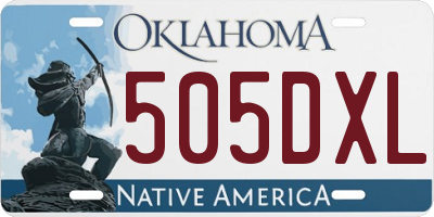 OK license plate 505DXL