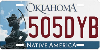 OK license plate 505DYB