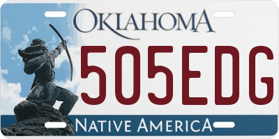 OK license plate 505EDG