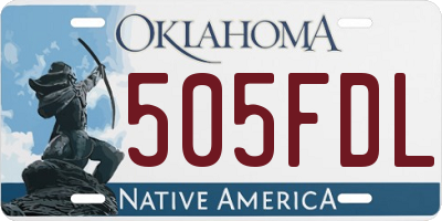 OK license plate 505FDL