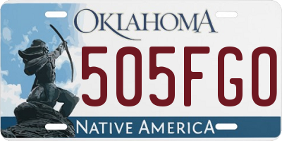 OK license plate 505FGO