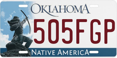 OK license plate 505FGP