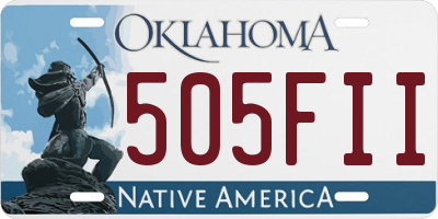 OK license plate 505FII