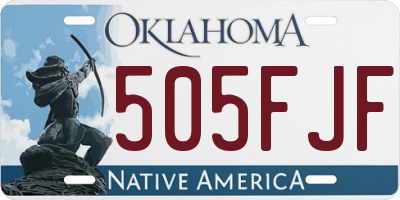 OK license plate 505FJF