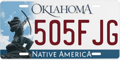 OK license plate 505FJG