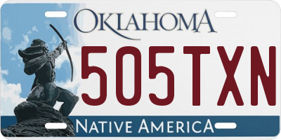 OK license plate 505TXN