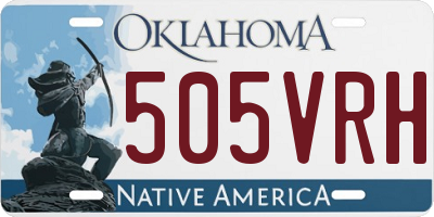 OK license plate 505VRH