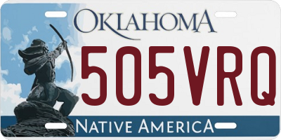 OK license plate 505VRQ