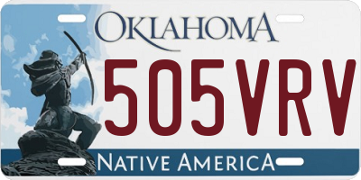 OK license plate 505VRV