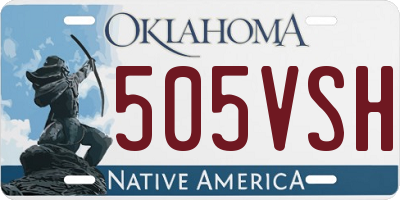 OK license plate 505VSH