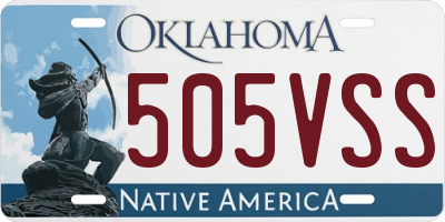 OK license plate 505VSS