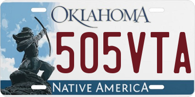OK license plate 505VTA