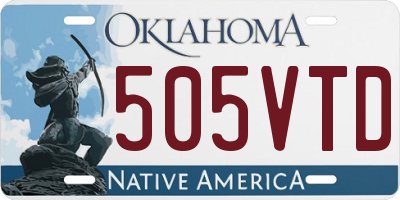 OK license plate 505VTD