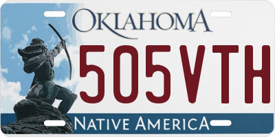 OK license plate 505VTH
