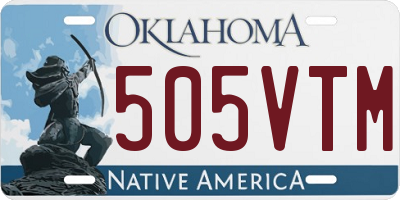 OK license plate 505VTM