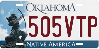 OK license plate 505VTP
