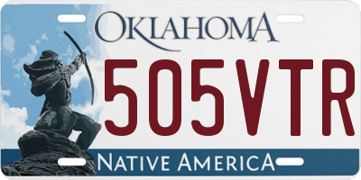 OK license plate 505VTR