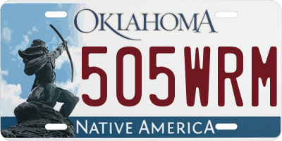 OK license plate 505WRM
