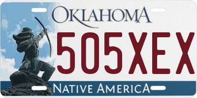 OK license plate 505XEX