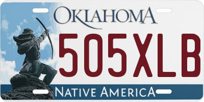 OK license plate 505XLB