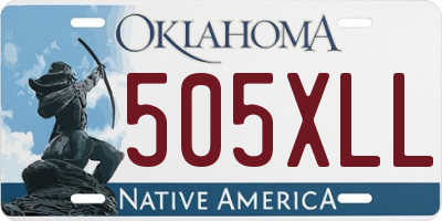 OK license plate 505XLL